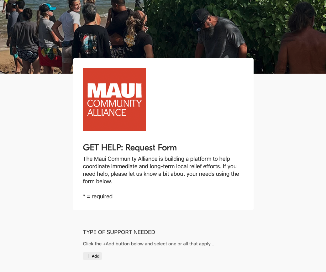 Maui Community Alliance Get Help
